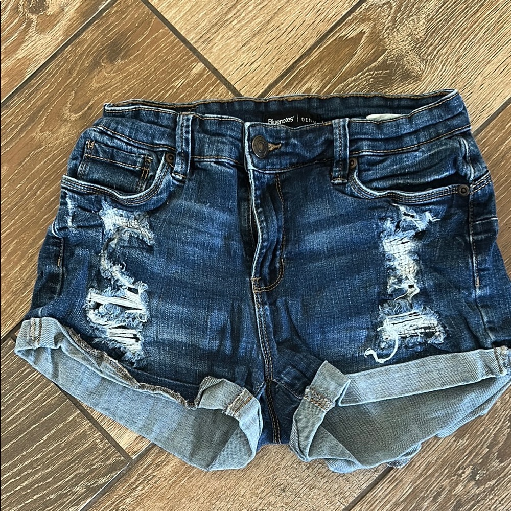 Bluenotes Blue Distressed Jean Shorts